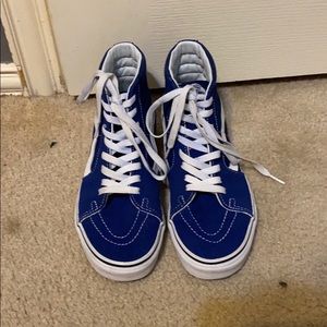 Blue high top vans